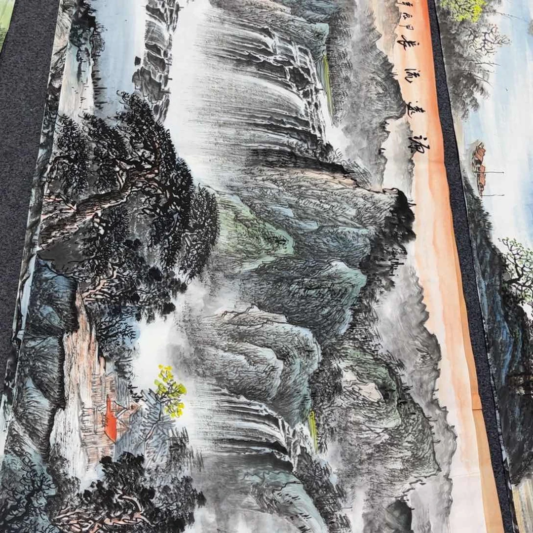 国画山水作品手绘
