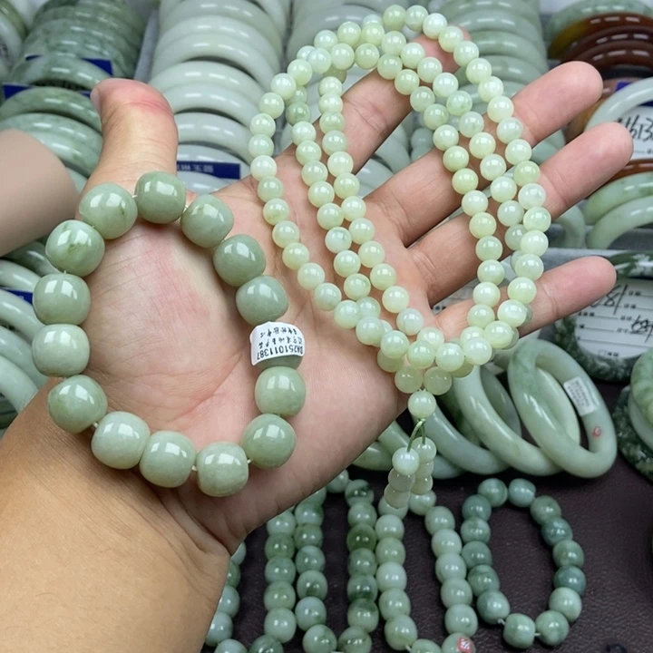 蛇纹石玉未镶嵌手链