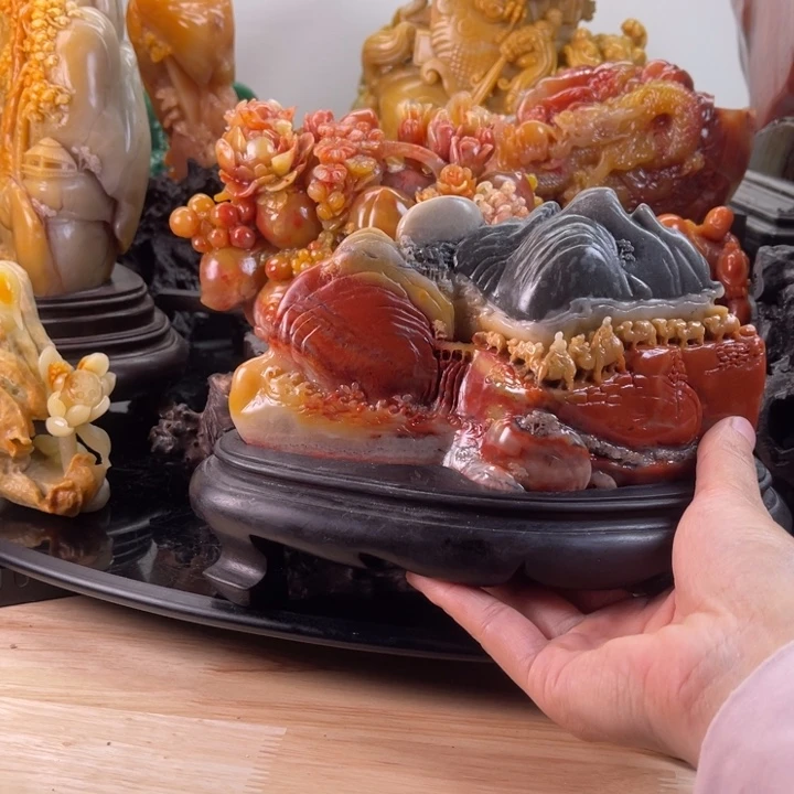 寿山石丝绸之路摆件