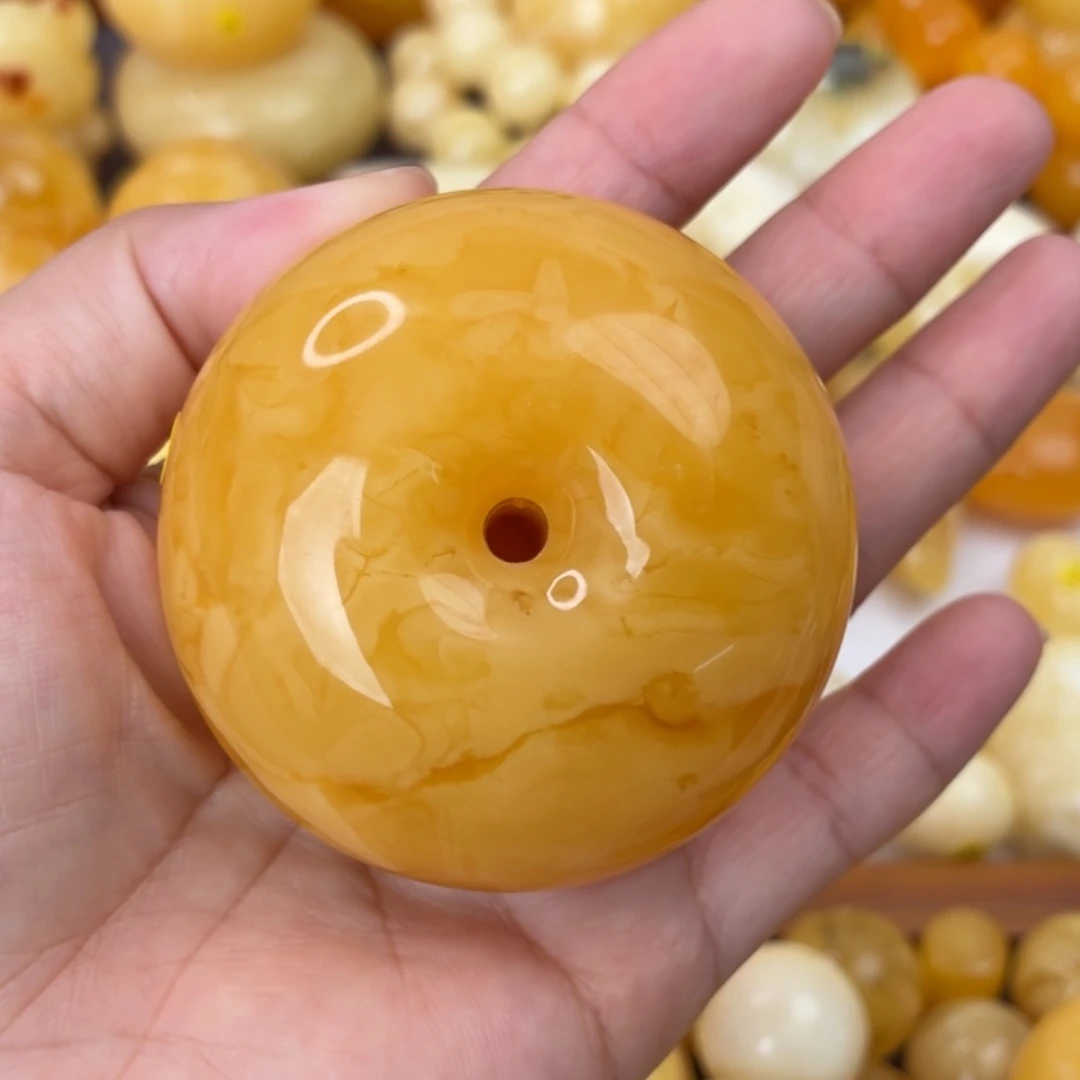 未镶嵌蜜蜡珠宝奇石橘红扣