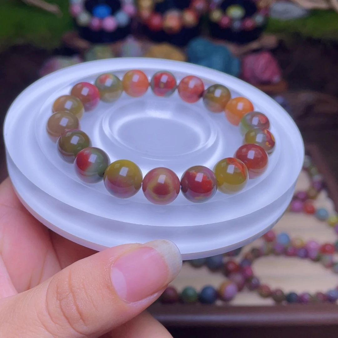 玛瑙/玉髓未镶嵌珠宝半成品盐源玛瑙福利包浆11mm