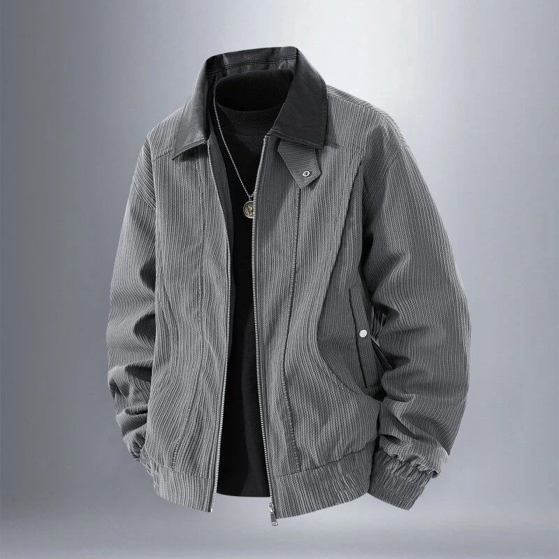 冬季爆款情侣时尚百搭无压力流行宽松秋冬季上衣休闲夹克立领皮领