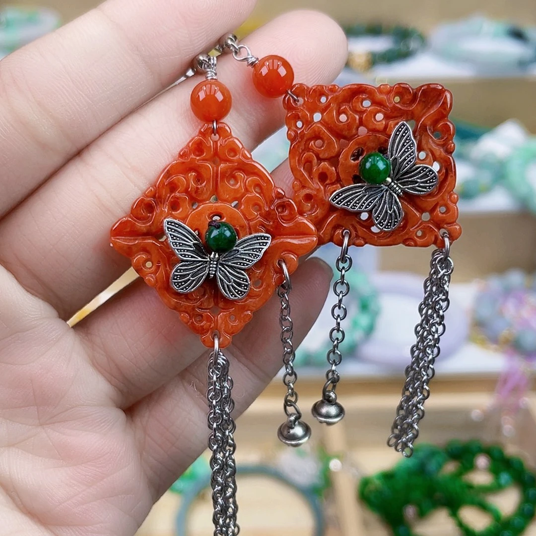 翡翠未镶嵌手链耳坠