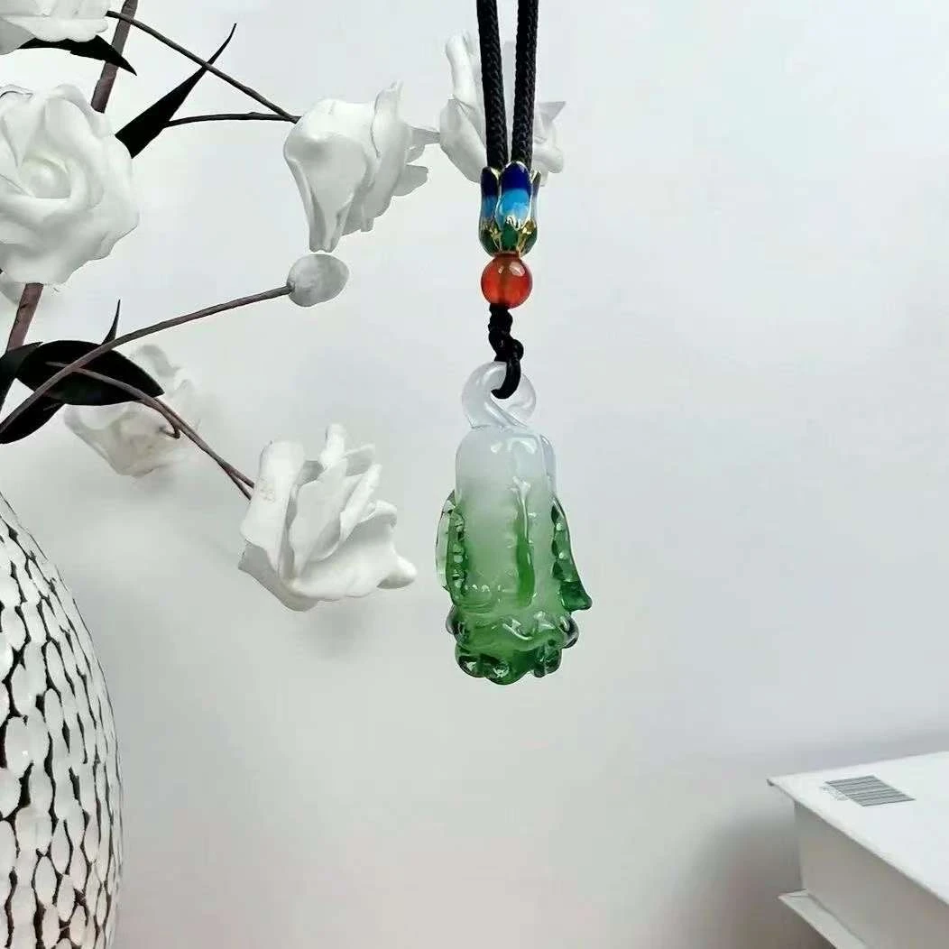 S新款白菜百财时尚百搭手工制品吊坠简约立体白菜
