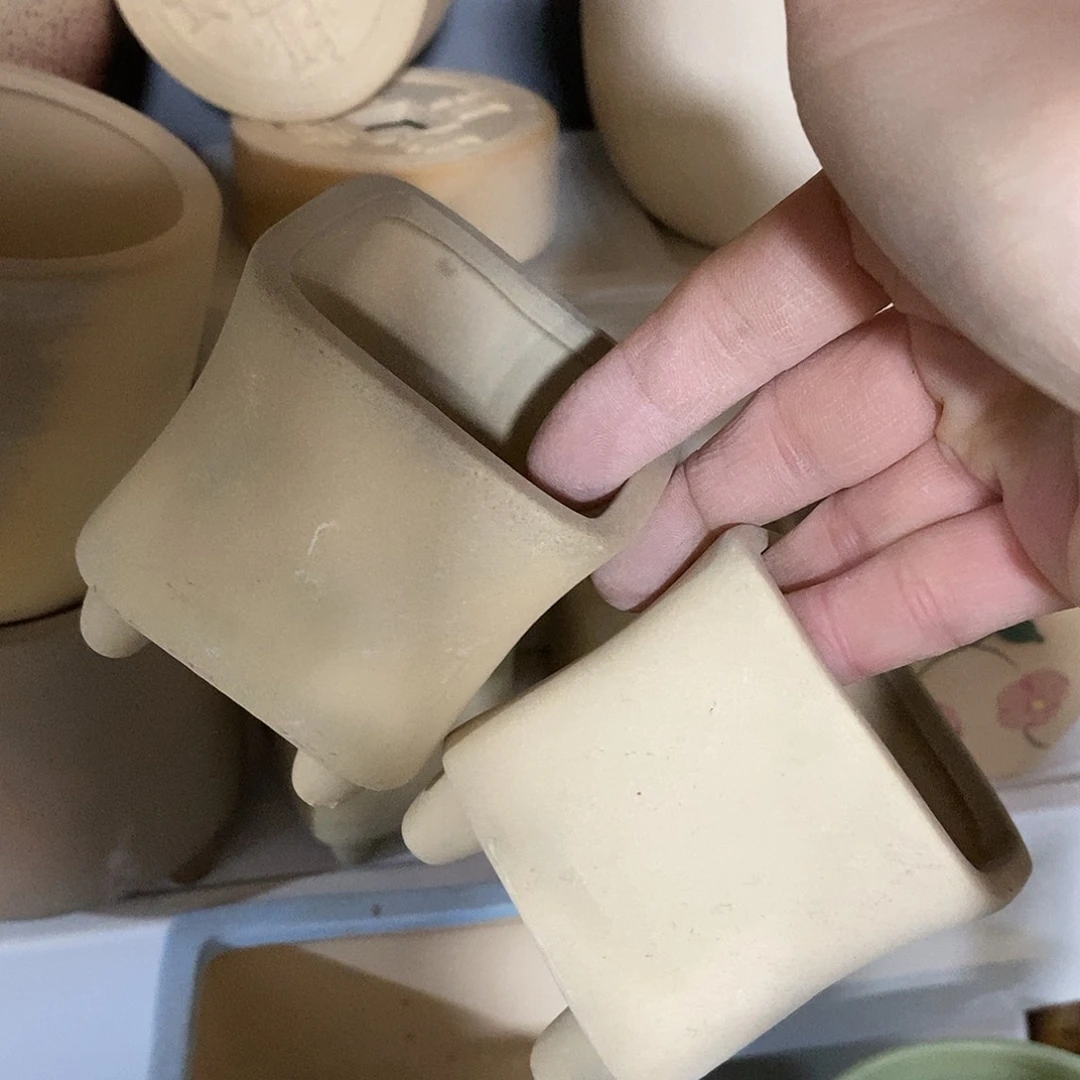 陶杯子陶盆有孔 瑕疵介意勿拍