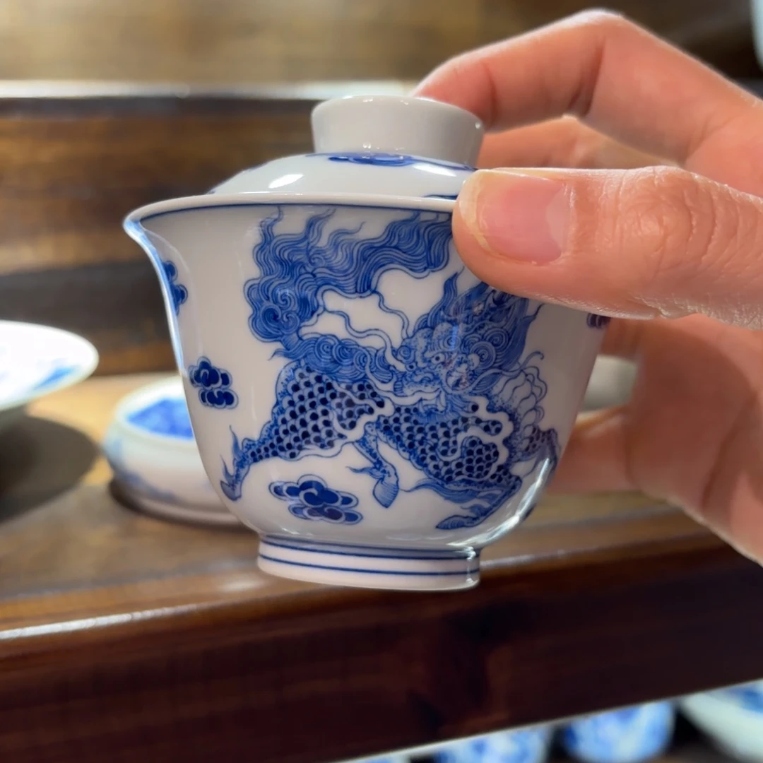 瓷片手工手绘陶瓷茶具