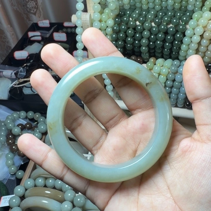 竹***）和田玉（糖玉）未镶嵌手链