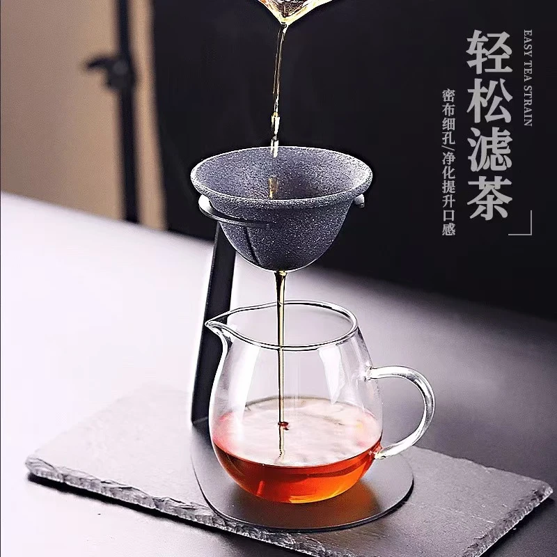 玻璃公道杯茶漏一体茶水分离无孔过滤器茶滤泡茶神器茶叶过滤网