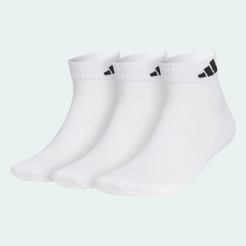 adidas/阿迪达斯【三双装】中性透气舒适袜子运动袜白色短袜JC9269