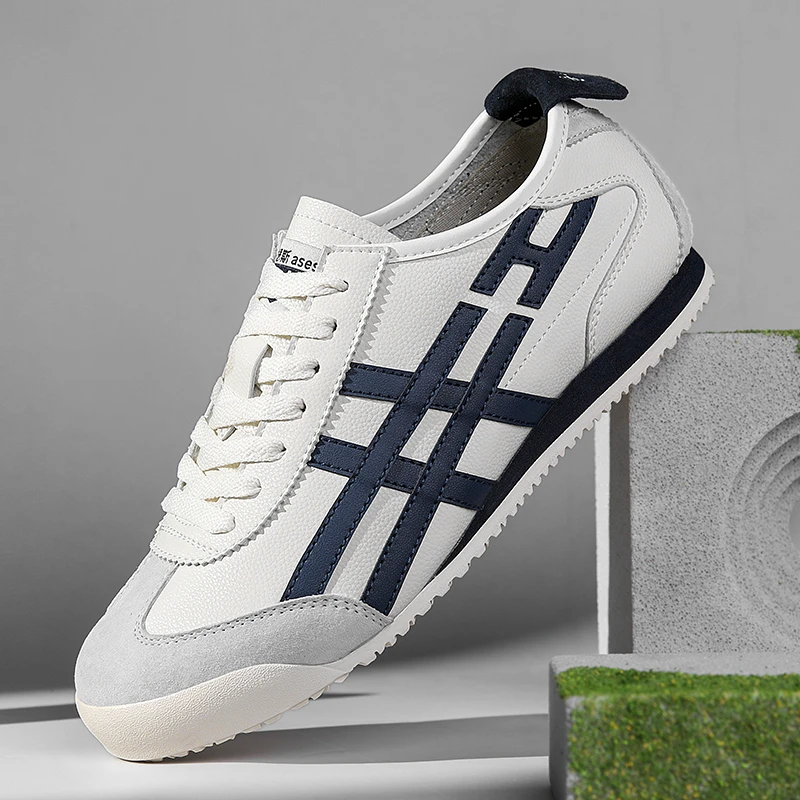 2025冢虎阿甘鞋透气皮面软底休闲低帮德训鞋情侣运动百搭轻奢流行