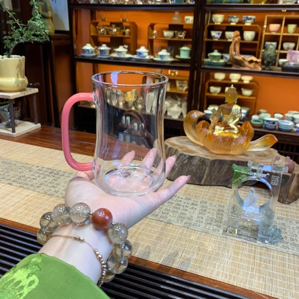 绿茶杯加厚400毫升手工高端家用