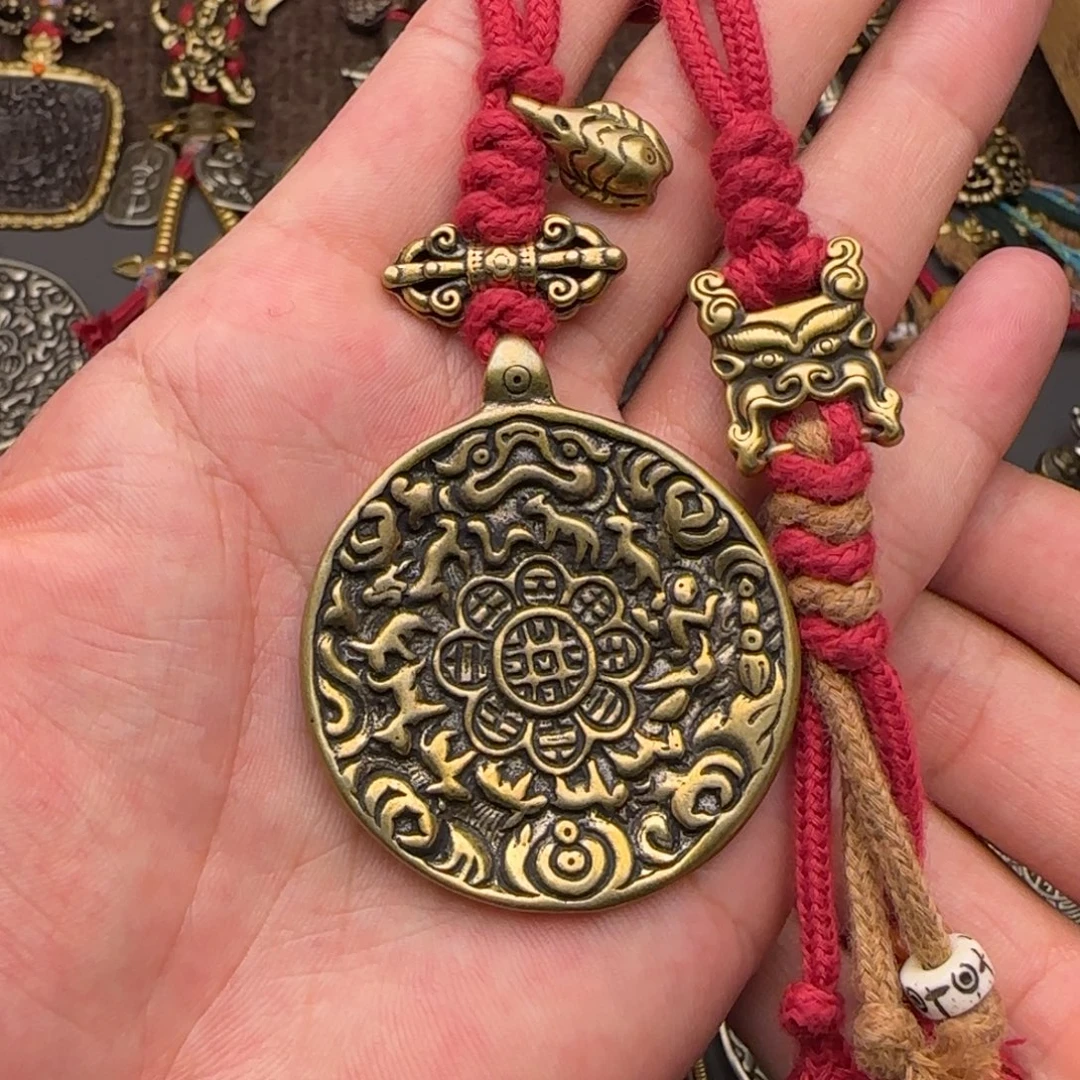 老铜九宫牌吊坠喜欢的来