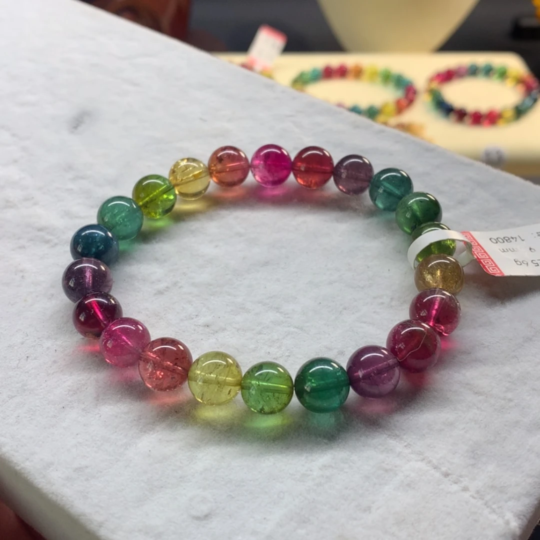 【闪购商品】未镶嵌手链碧玺艳丽色标单圈9.1