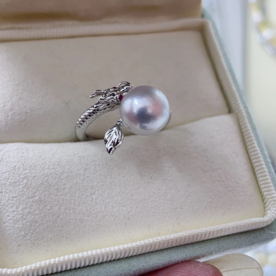 海水珍珠戒指银S925镶嵌