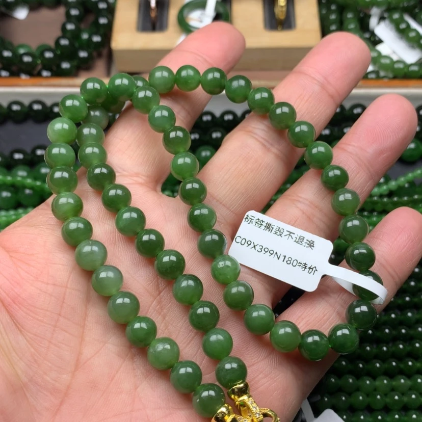 【闪购商品】颈饰未镶嵌和田玉（碧玉）8