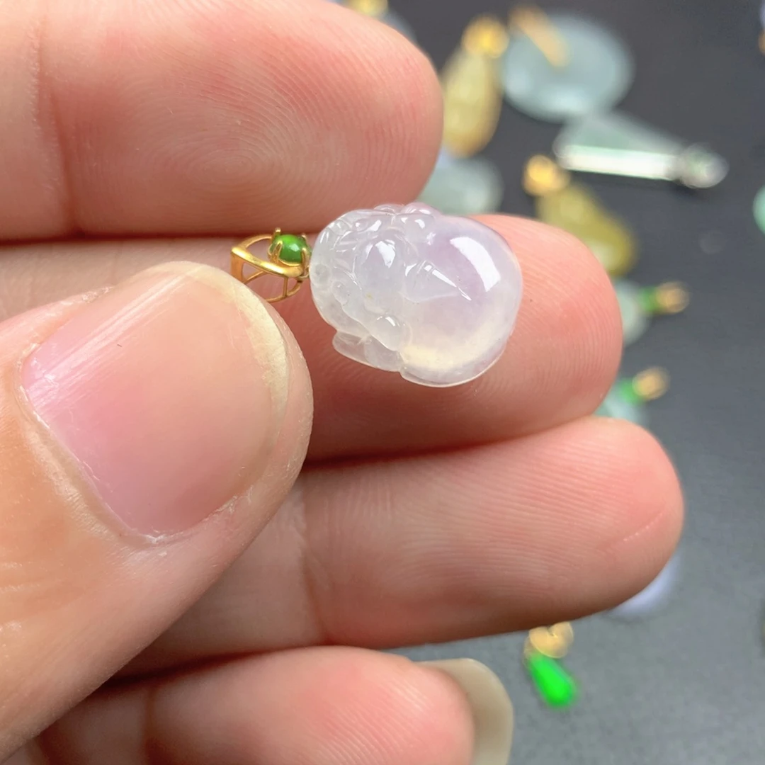 【闪购商品】颈饰18K金镶嵌翡翠翡翠