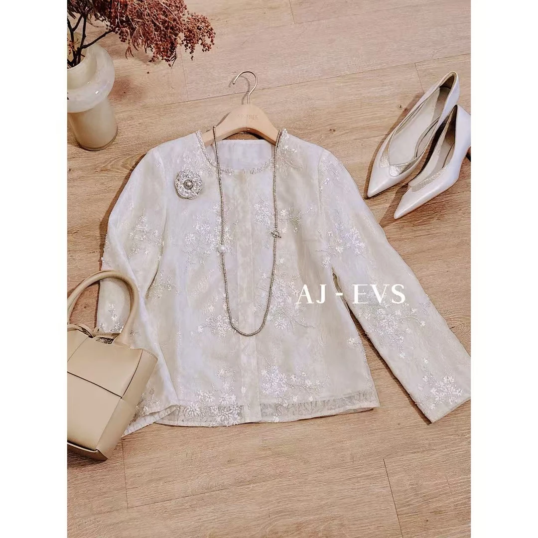 AJ - EVS【贵妇名媛· 万针刺绣手工钉珠款重工双层优雅外套】