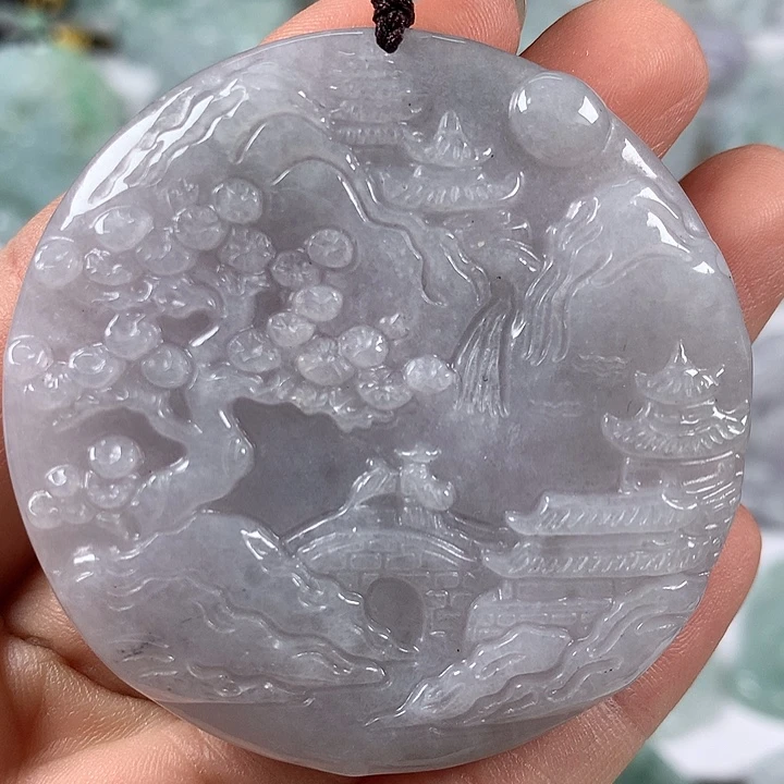 颈饰未镶嵌翡翠山水福利