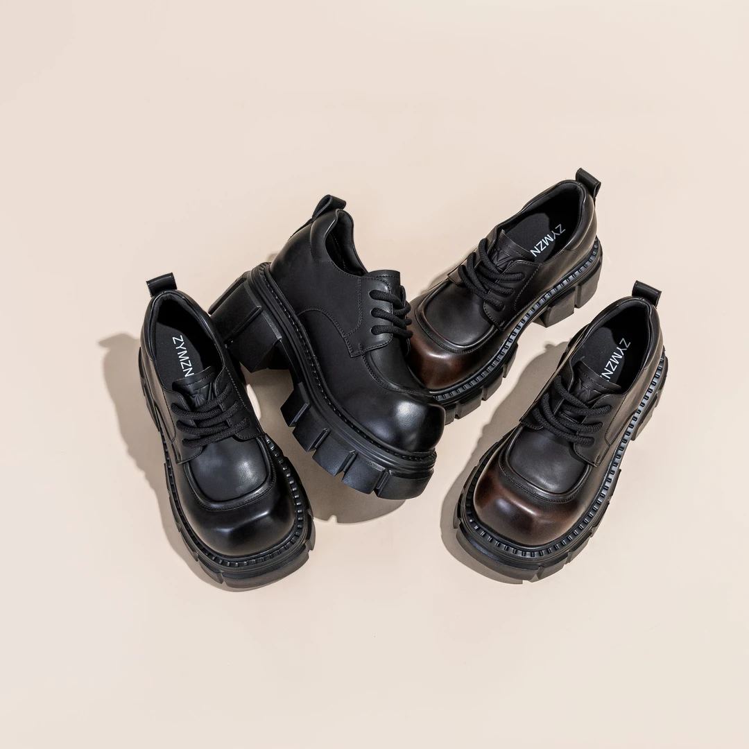 增高9CM  秋季新款时尚百搭厚底内增高休闲潮流乐福鞋9402