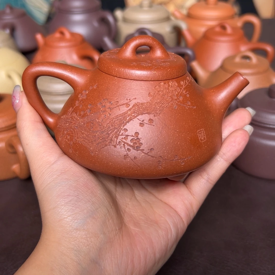 剑***客茶壶紫砂微瑕石瓢