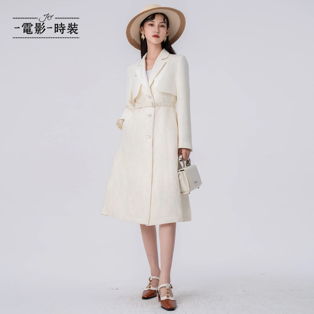【白姐专属】一电影一时装气质收腰风衣外套连衣裙女FFUL115807