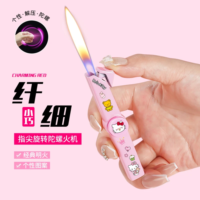 【原创正品细细条打火机】小巧便携性火机创意卡通图案金属炫酷解压