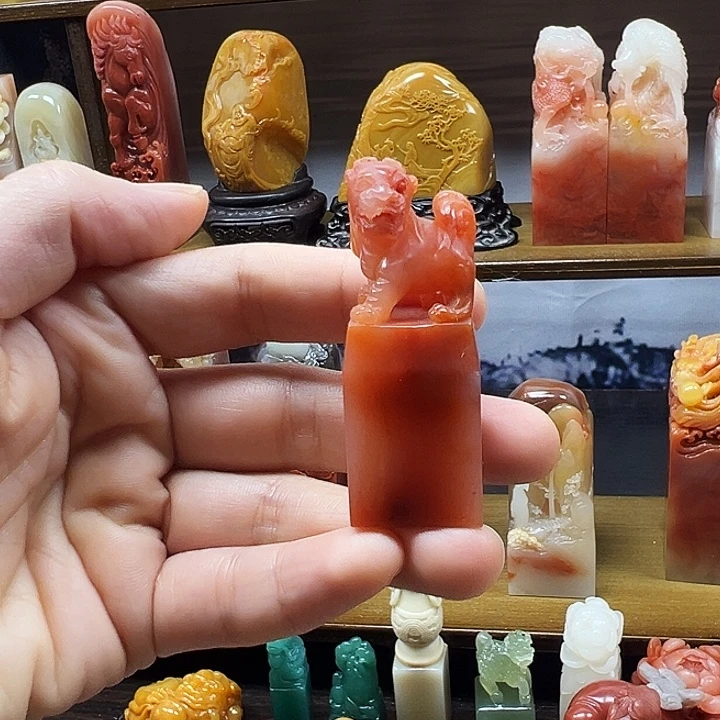 寿山石印石寿山石手工雕刻