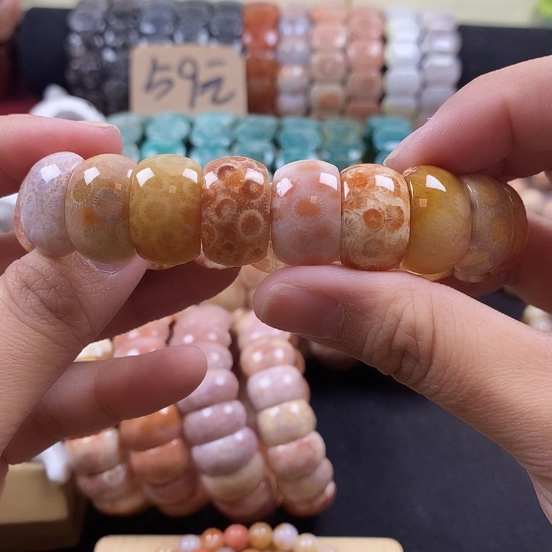 硅化珊瑚（珊瑚玉）未镶嵌手牌 上新35