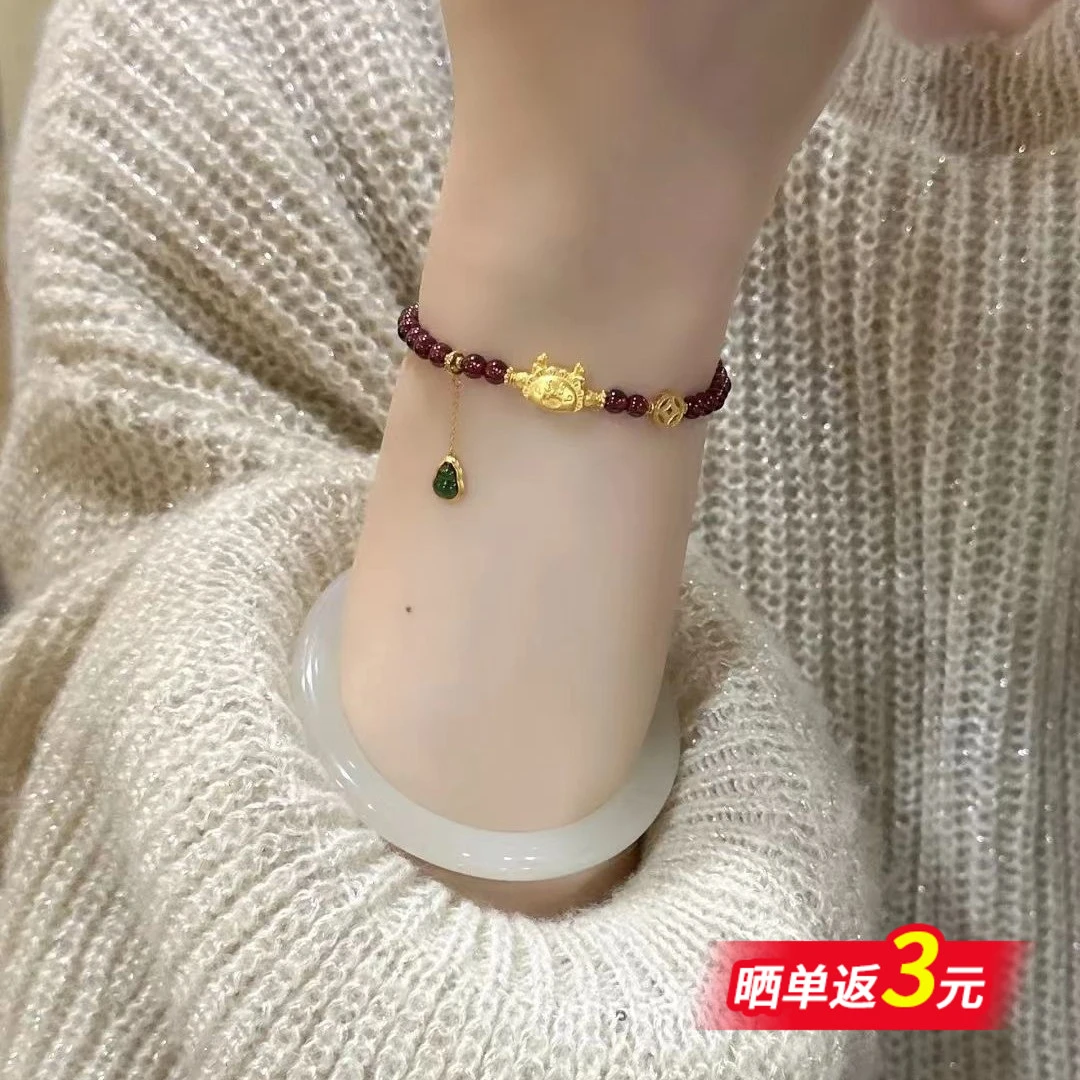 925银手链 新中式小龙宝手链女本命年小众高级感串珠个性手饰y