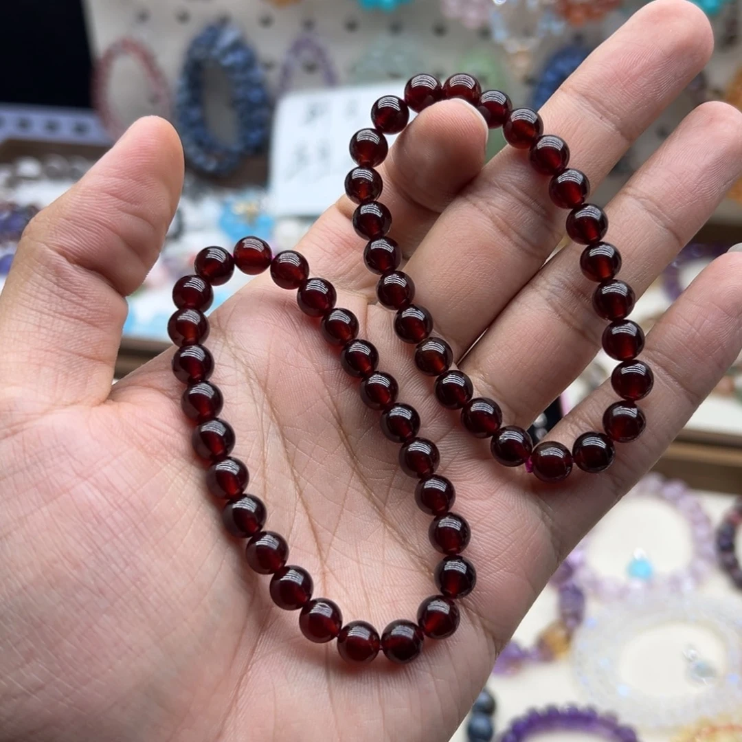 手链水晶未镶嵌7.5咪高品石榴石