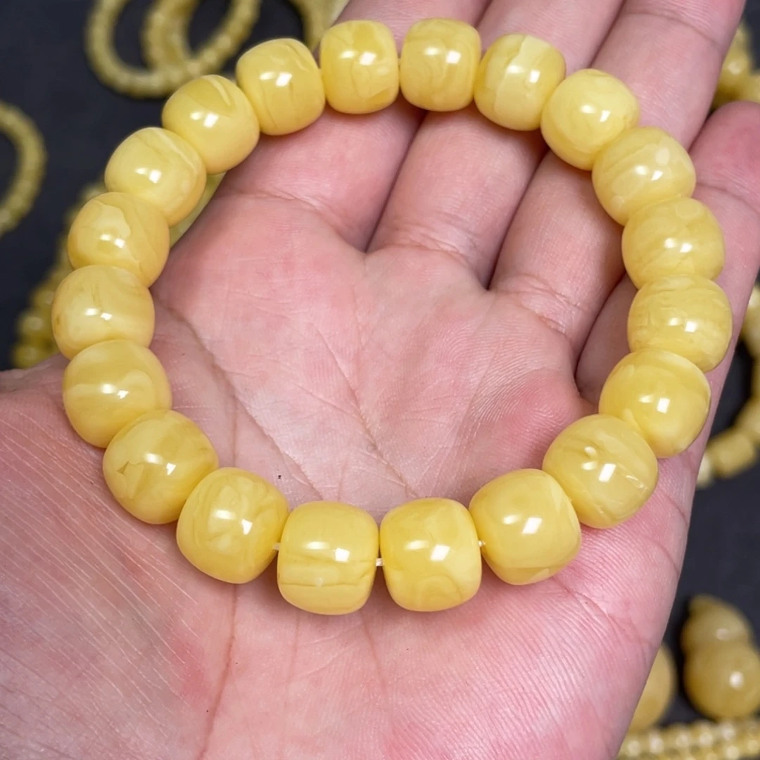 蜜蜡未镶嵌裸石蜜蜡手串 12.4mm