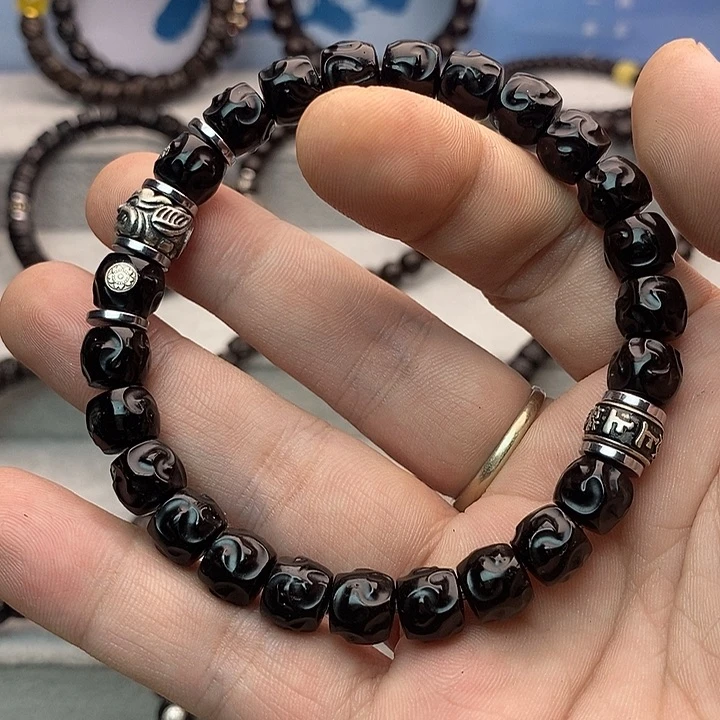 手串椰蒂小*。98游龙双配饰黑金