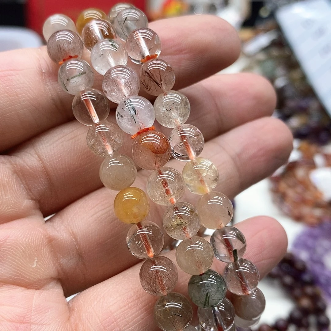 水晶手链未镶嵌多样性发货发一条