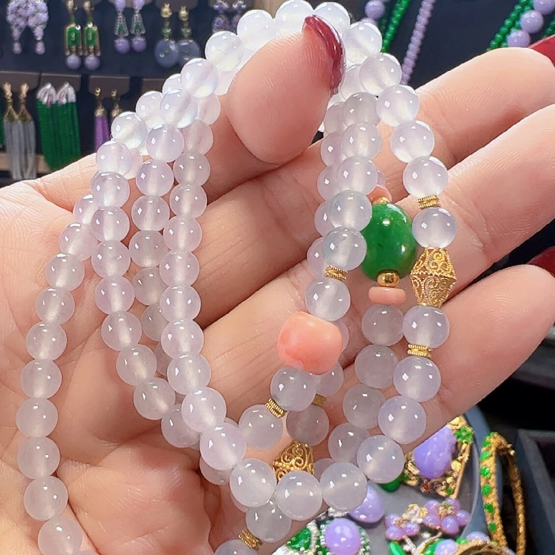 翡翠18K金镶嵌颈饰签收后24小时鉴赏期