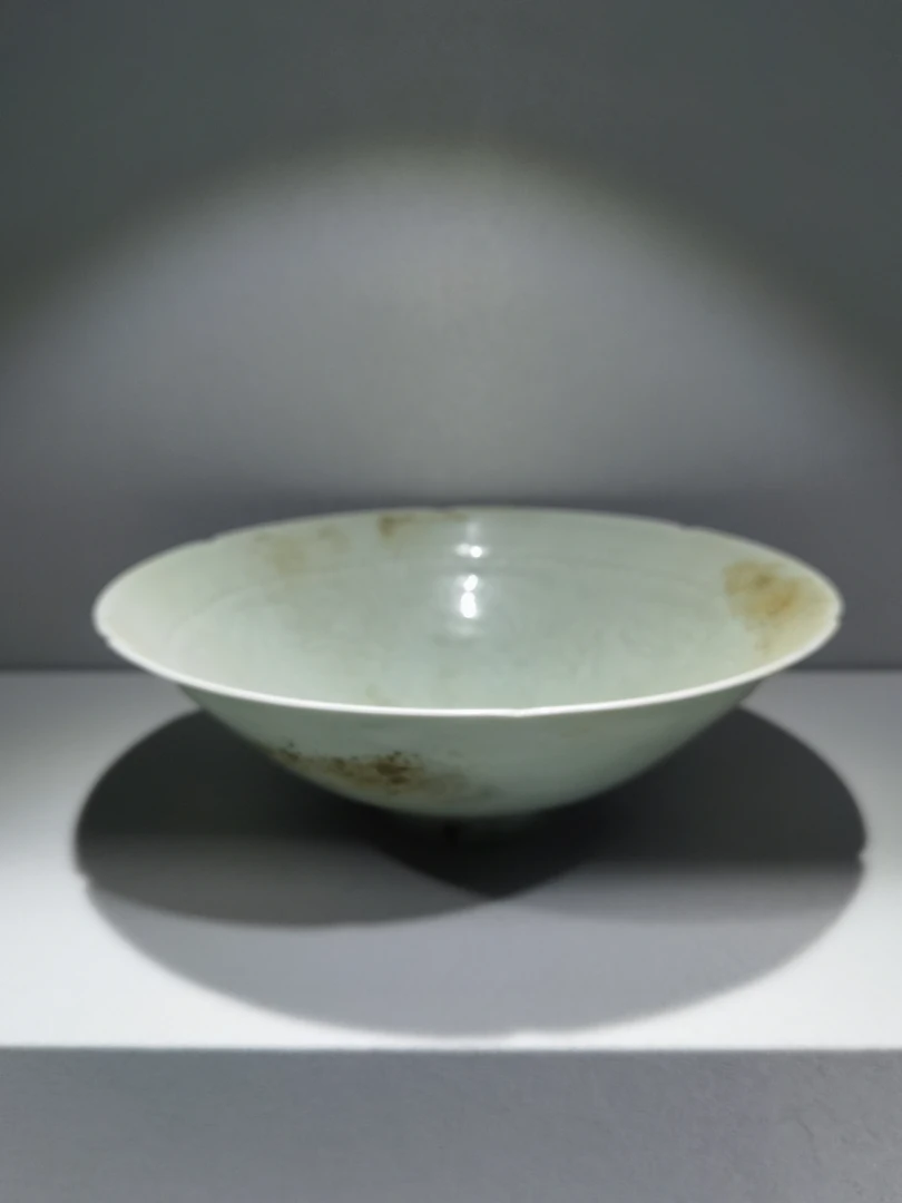 影青青白釉耸立盏复古手工