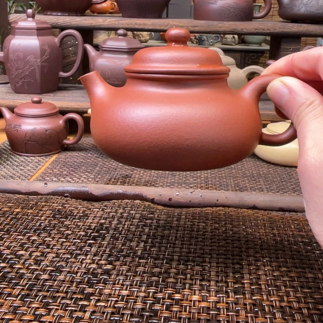 紫砂茶壶宜兴原矿紫砂手工制170