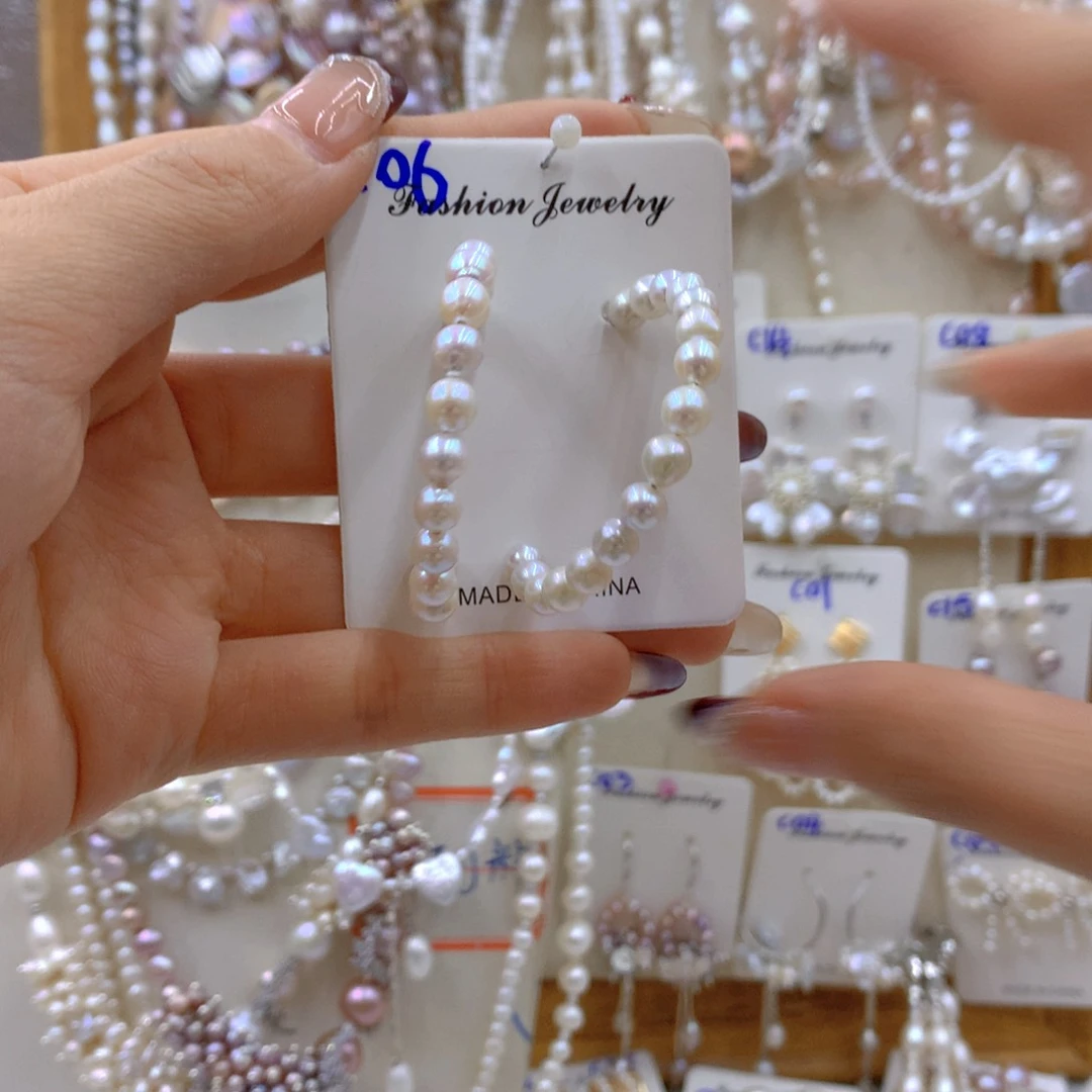 淡水珍珠耳饰银S925镶嵌