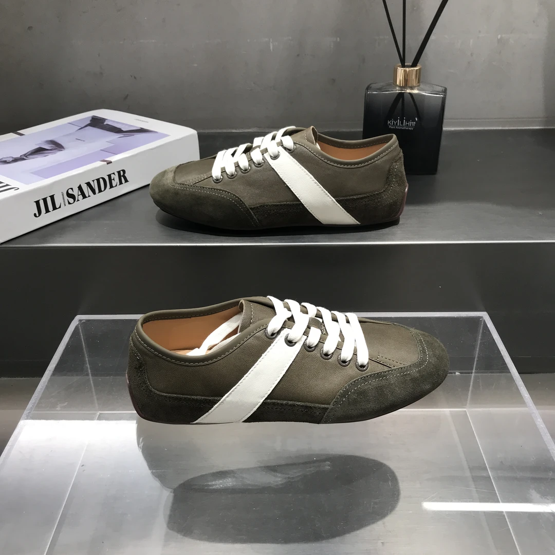 羊皮平底德训鞋女2025秋季新款透气轻便舒适百搭时尚休闲运动单鞋