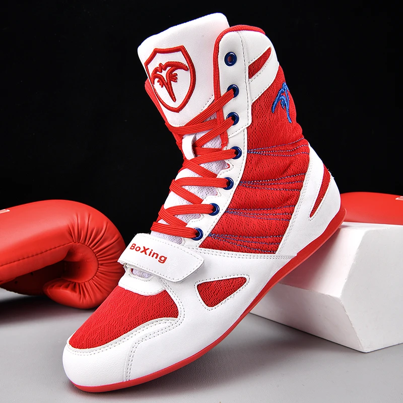 专业拳击鞋散打格斗鞋防滑耐磨武术训练拳击鞋跆拳道泰拳男搏击鞋
