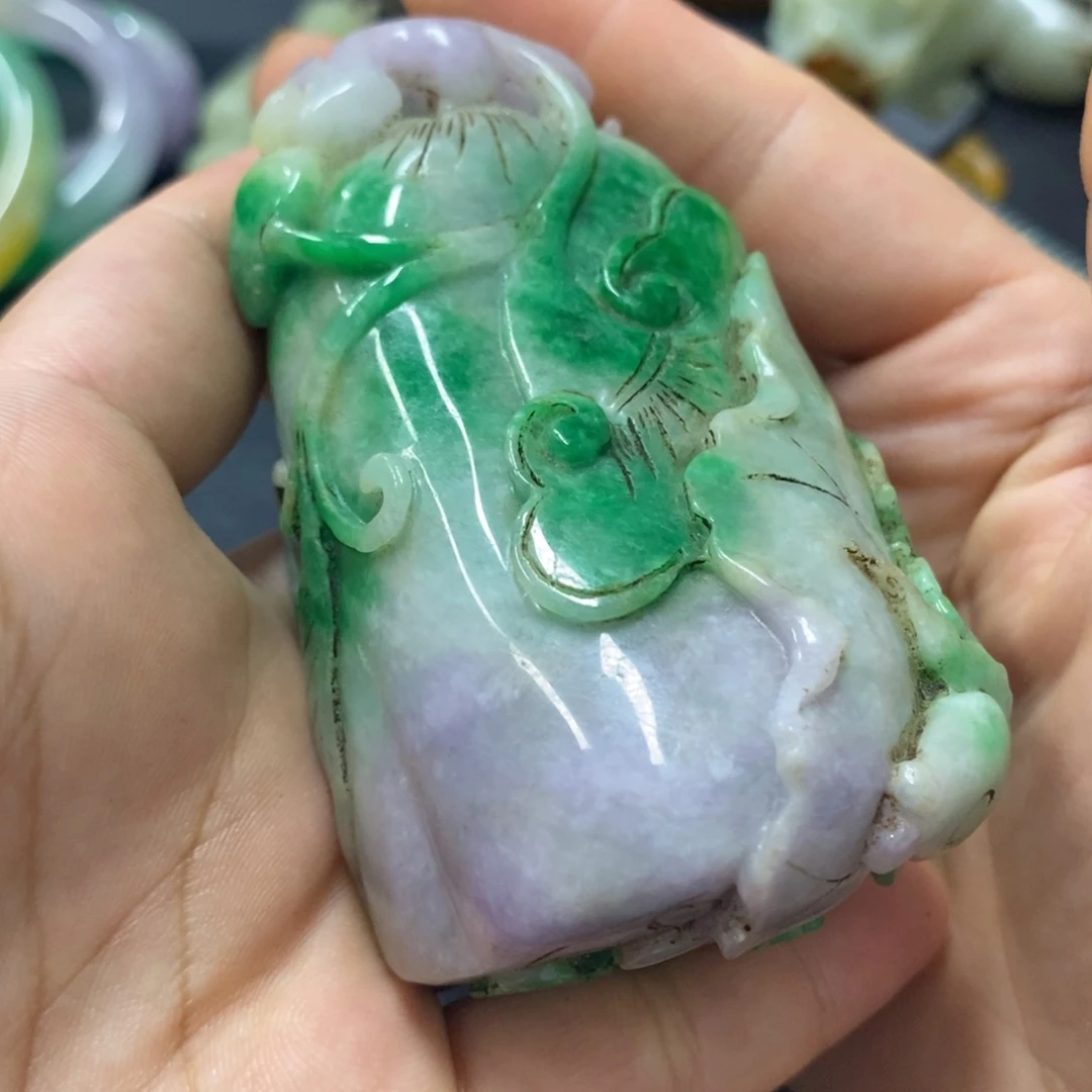 用***六白玉菩提把件摆件