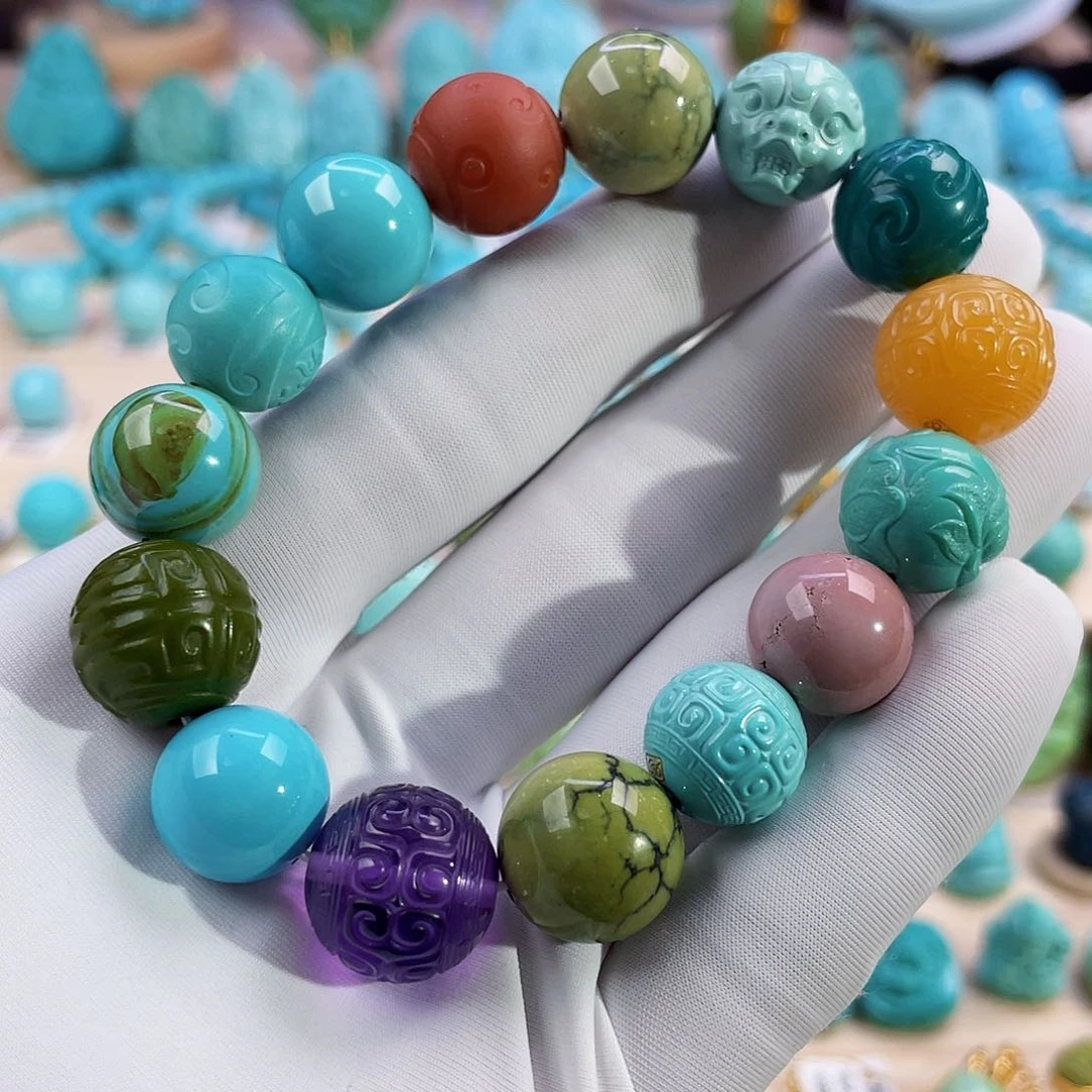 绿松石珠宝奇石未镶嵌