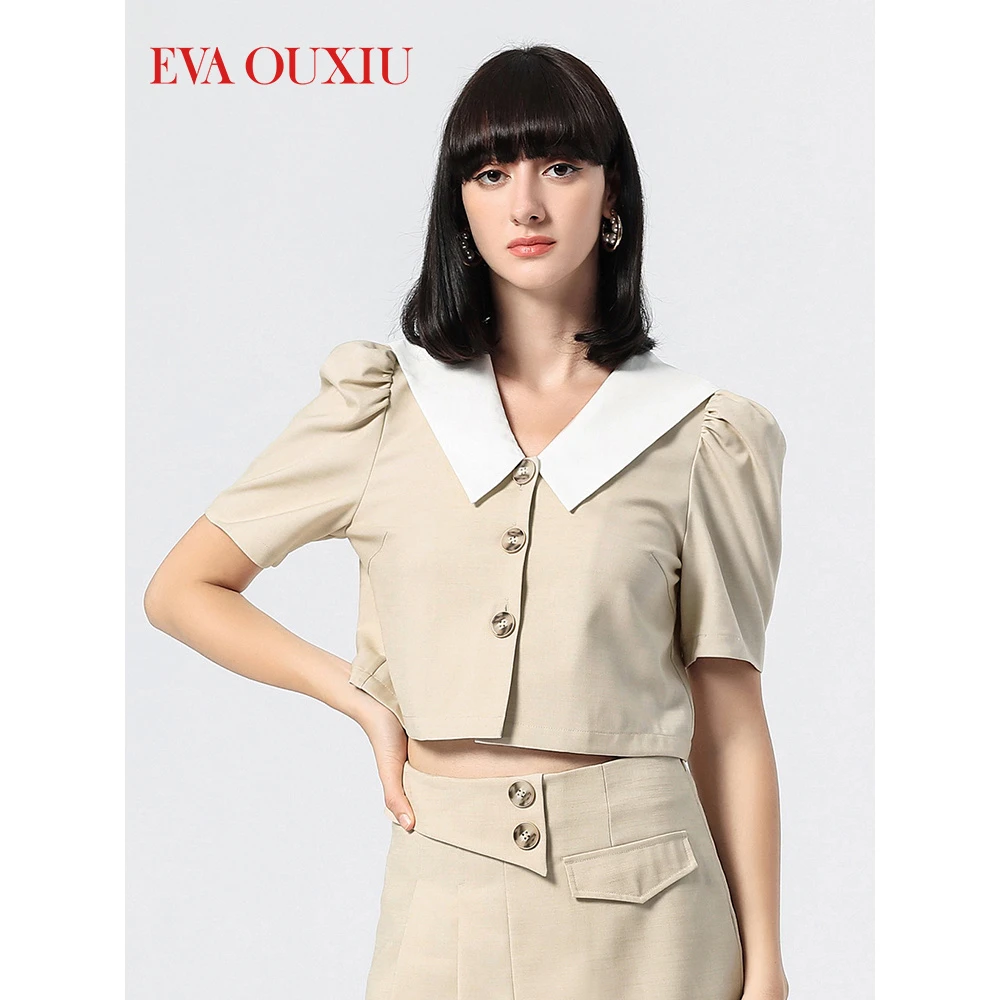 【老板娘夏天】EVA OUXIU/伊华欧秀衬衫22KAC1340