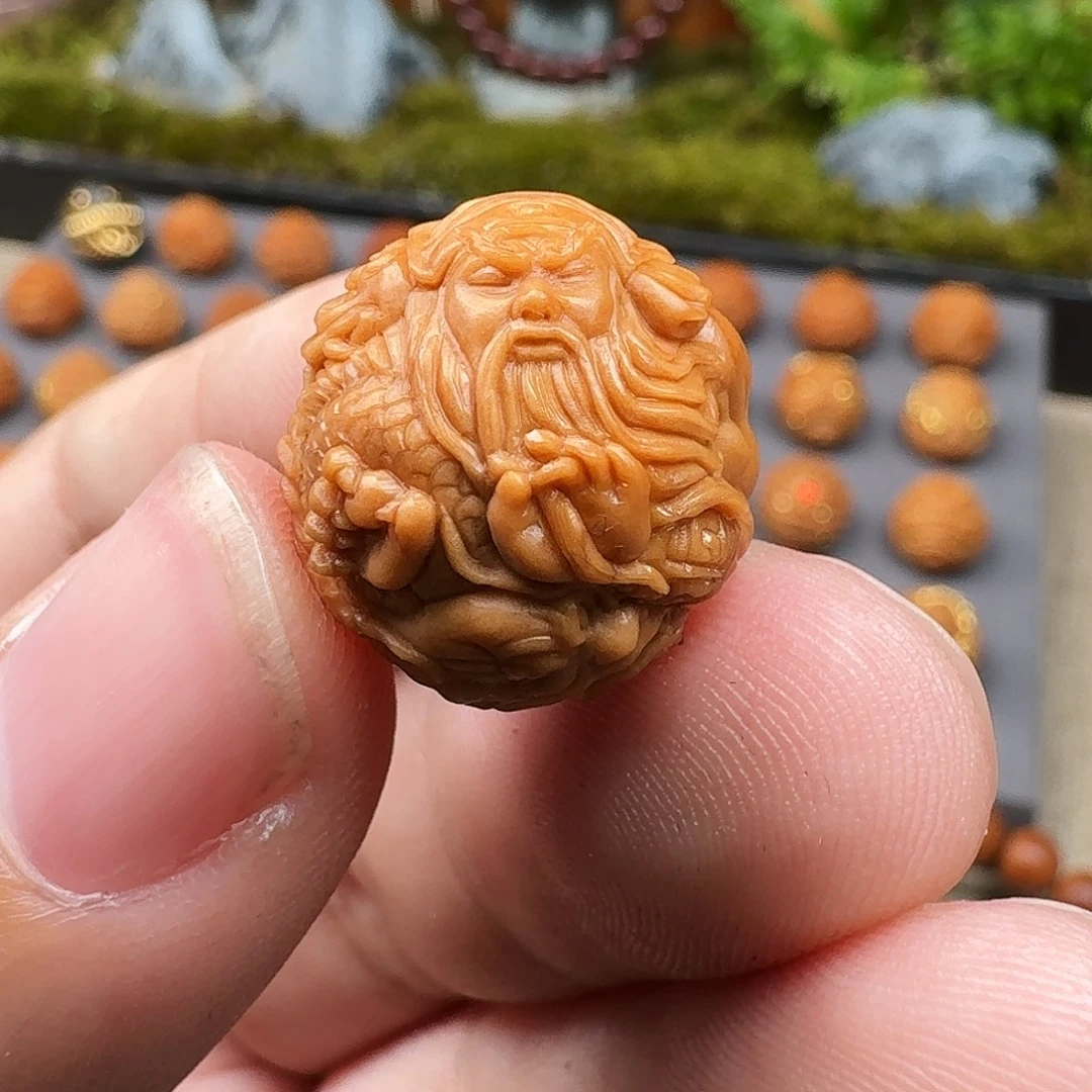 猴头核桃吊坠御龙关羽