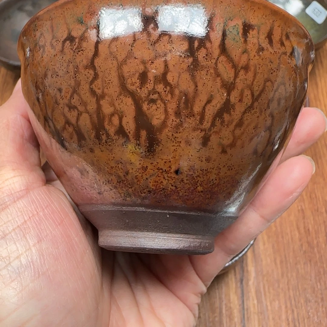 柴烧建盏茶盏茶杯58