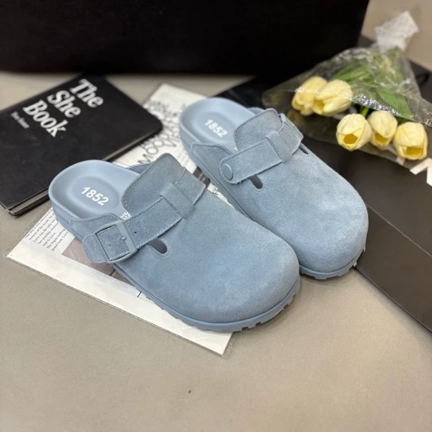 小雨家【韩版】高定版糖果色外穿一脚蹬包头勃肯鞋拖