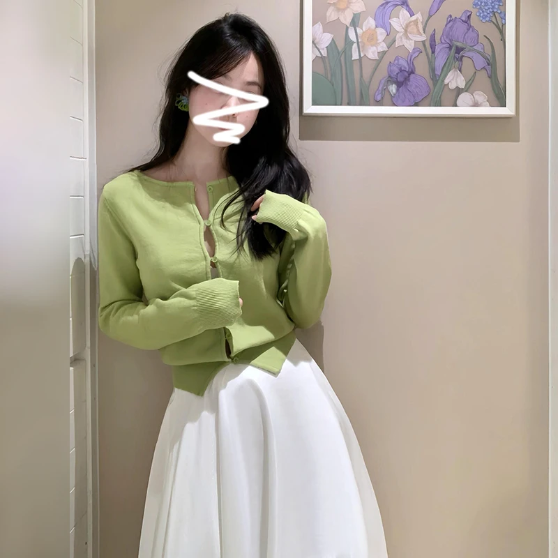 0166 2025新款法式长袖连衣裙子女开春季穿搭小个子花苞长裙套装