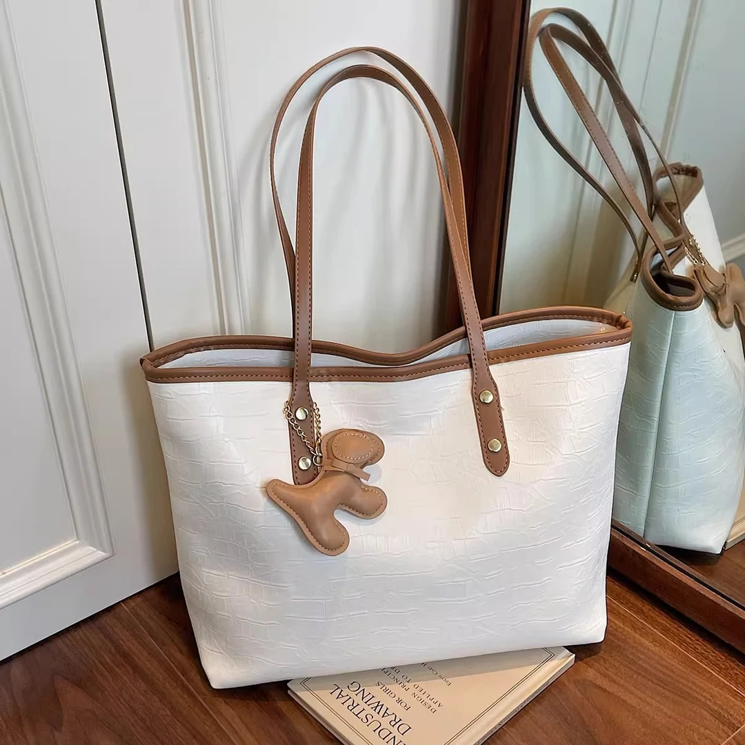 大容量包包女夏天百搭2025新款简约休闲单肩包质感上班通勤托特包