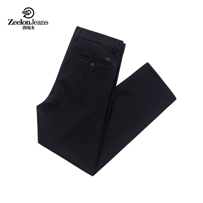 zeelon/四海龙秋冬合身直筒休闲裤男士高弹修身西裤商务长裤8807