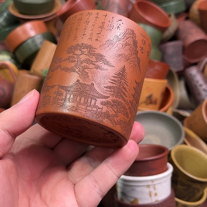 紫砂茶杯全手工紫砂主人杯