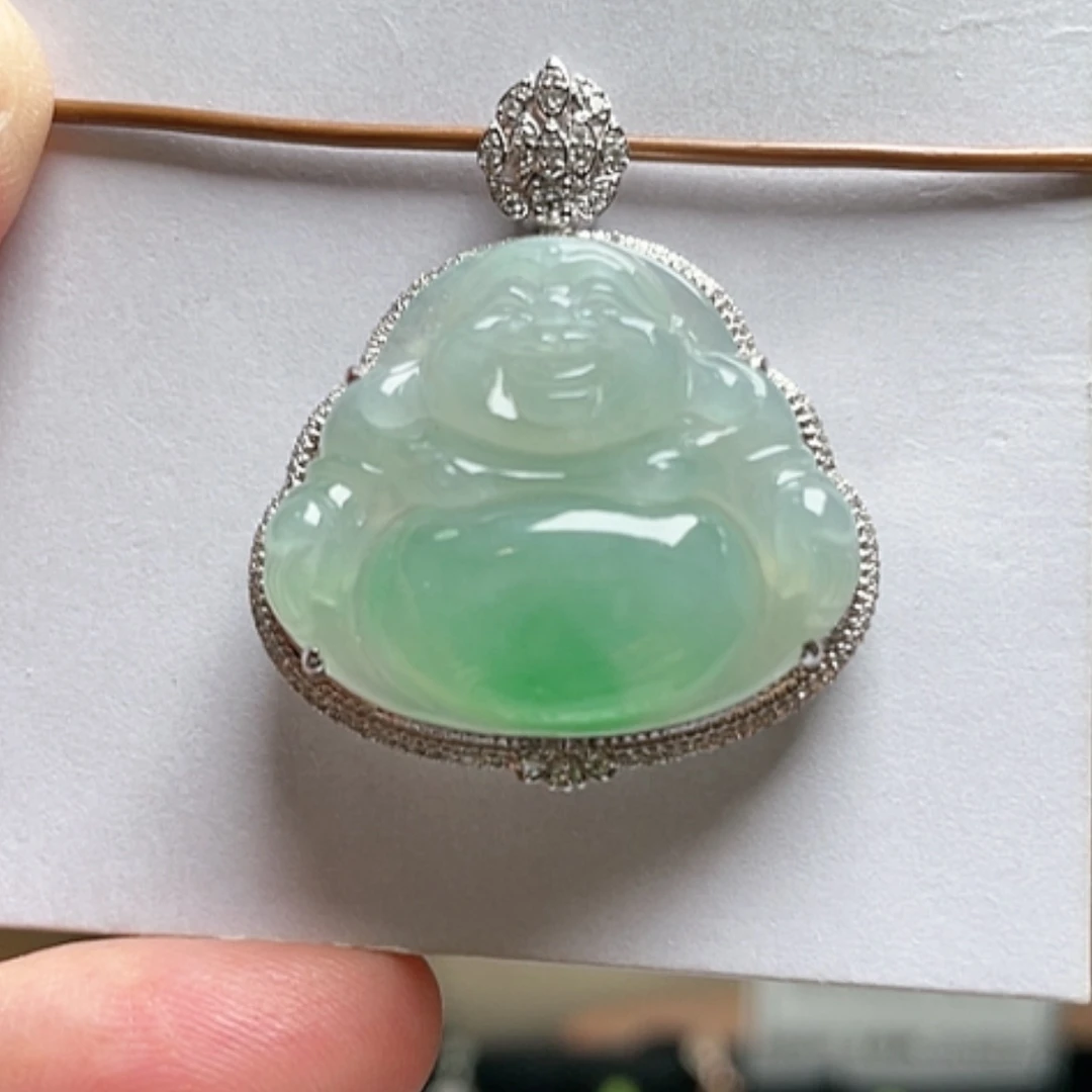 【闪购商品】吊坠(不含链)18K金镶嵌翡翠